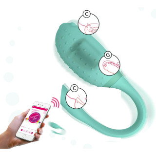 Oeuf vibrant connecté Fugu vert