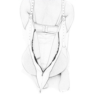 Camisole Strict Leather Zipper facile à mettre
