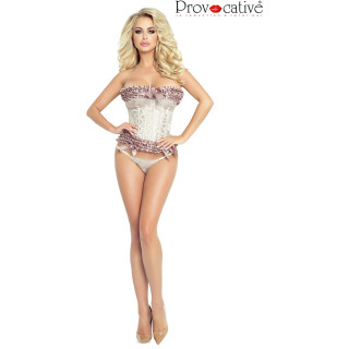 Corset guépière rose poudré XXL