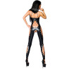 Catsuit ouvert wetlook et chaînes SARESIA S