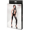 Catsuit ouvert wetlook et chaînes SARESIA L