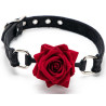 Baillon boule avec rose bug gag noir