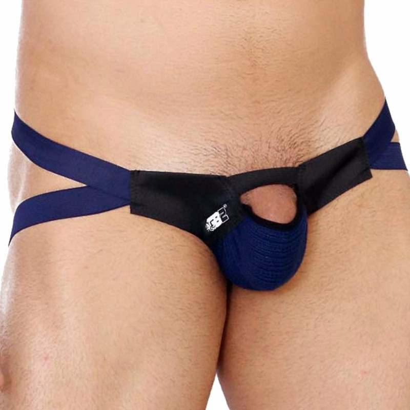 Jockstrap Balzy noir-marine XL