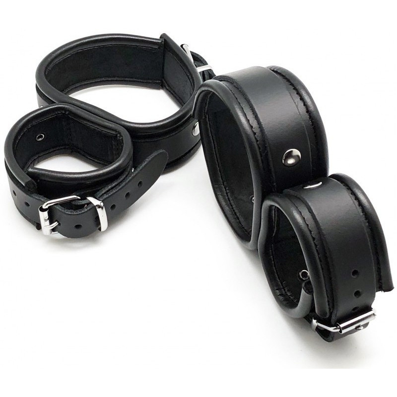 Menottes de retenue cuir Mains-Pieds