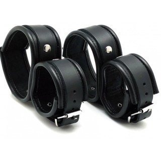 Menottes de retenue cuir Mains-Pieds fermeture à boucles