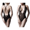 Body sexy noir décolleté en V taille XL