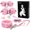 Coffret BDSM Lace Light 8 pièces rose