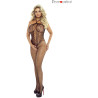 Catsuit noir effet body dentelle S-L