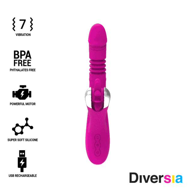 Bunny va-et-vient et vibrations fuchsia USB