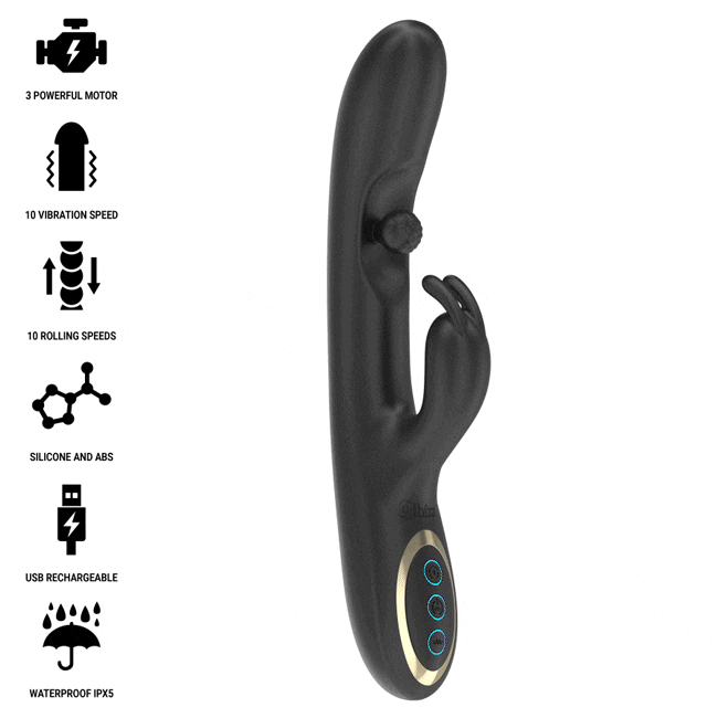Vibro rabbit puissant avec perle roulante massante